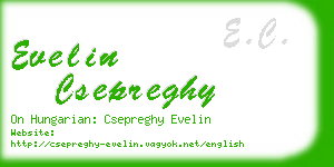 evelin csepreghy business card